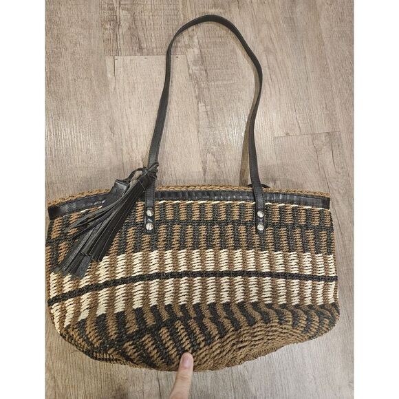 Patricia Nash Handbags - PATRICIA NASH SPECIALTY WOVEN SELLIA TOTE chocolate  silver hardware